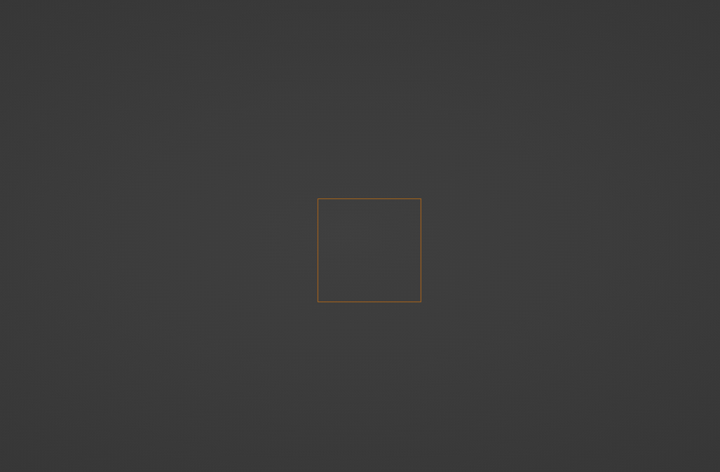 A wireframe showing the just the BMesh edges of a square in Blender