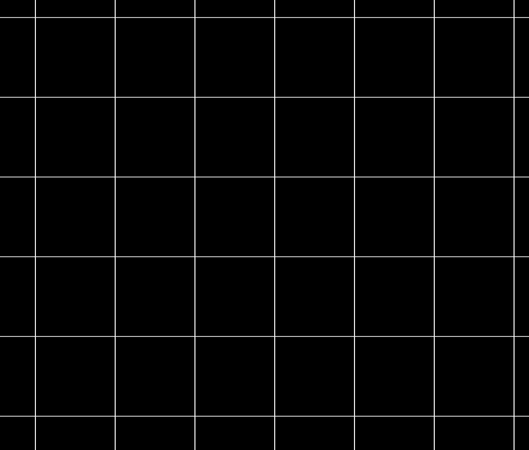 A white grid on a black background