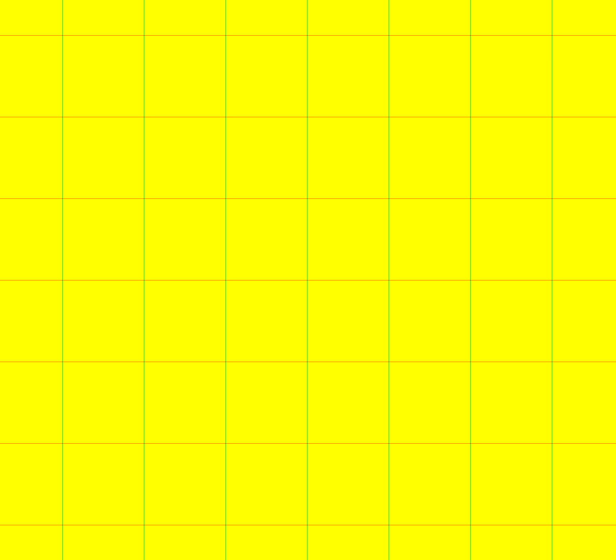 A viewport divided into yellow squares